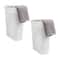 Mind Reader 40L Ventilated Slim Laundry Hamper with Cut Out Handles & Attached Hinged Lid, 2ct.